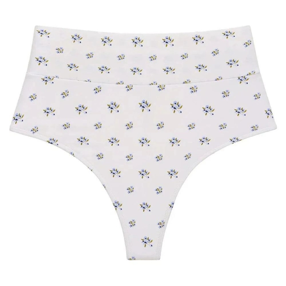 Montce NWT Size M Heidi Floral AC High Rise Bikini Bottoms